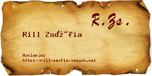 Rill Zsófia névjegykártya