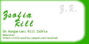 zsofia rill business card